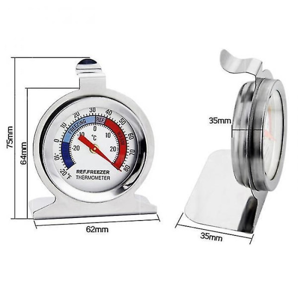 2 stk Ovn Termometer Instant Lesing Kroken Panel Base