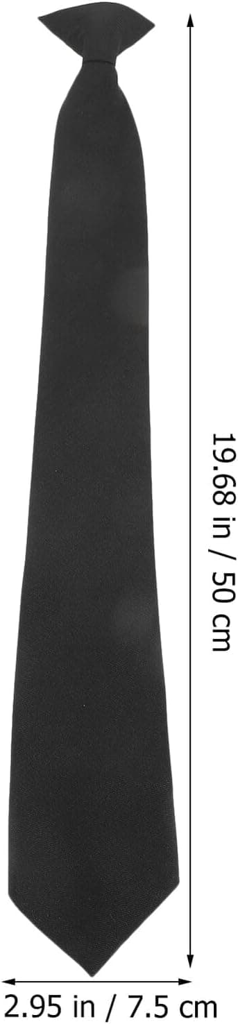 Sikkerhedsslips til mænd Klassisk mørkt slips med knaplukning Velegnet til formelle begivenheder og uniformstilbehør