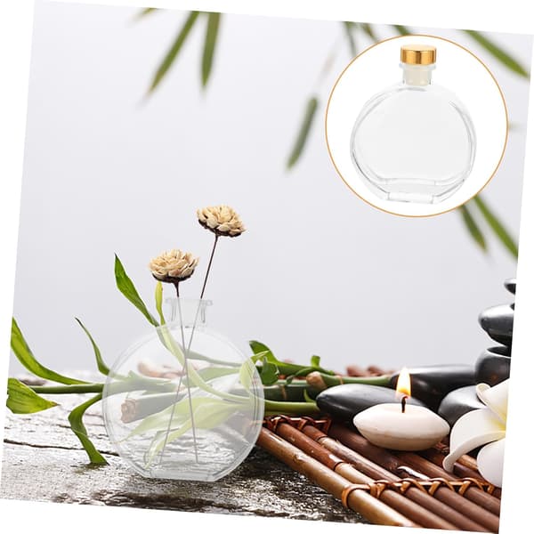 Eterisk oljediffusorflaska och parfymdiffusorflaska 100 ml glasbehållare med propp