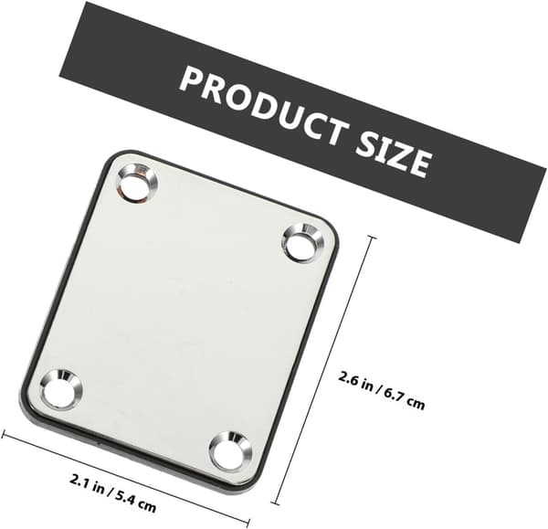 Gitarrhalsplattor Elgitarr Halsfogplatta med skruvar Metall Plast Ersättningsdekorationstillbehör