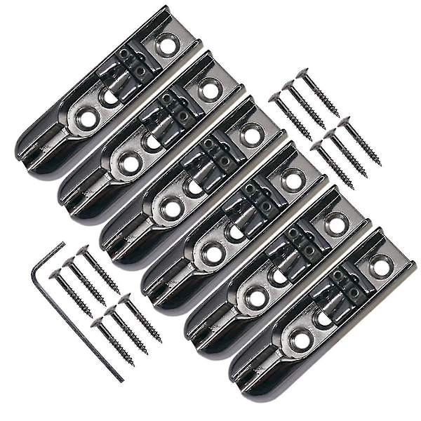 1 Sett med 6 stk. Enkeltbro-saler Tailpiece, Svart
