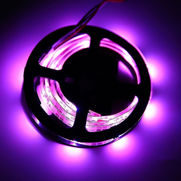 WS68 12 RGB 5050 SMD 5V LED Musta Nauha Akkulaatikko