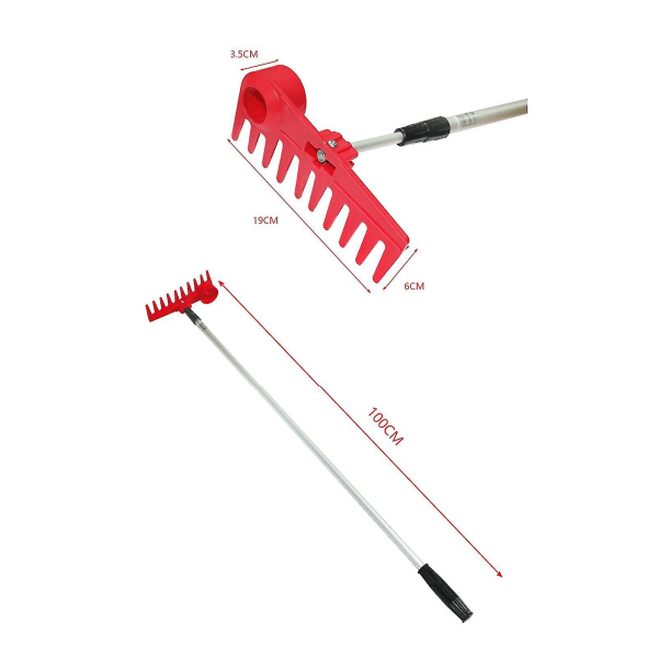 Golf Bunker Rake Personlig För Golfare Vikbar Golf Mini Rake Röd Red