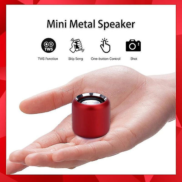2023 TWS Super-mini Bærbar Bluetooth-høyttaler Bass