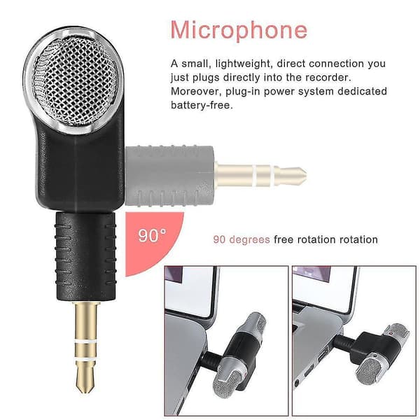 Mini Digital Stereo Mikrofon 3,5 mm Jack PC Bærbar PC