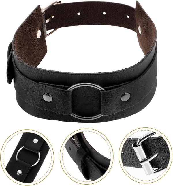 Læderarmbånd 2 stk. sæt sorte læderskjorteærmebånd elastiske armbånd
