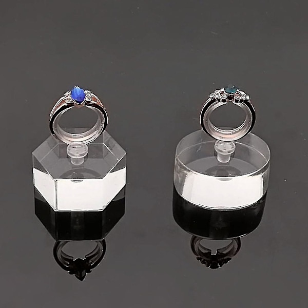 Transparent Akryl Display Stativ Smykke Display Opbevaringsboks Hexagon