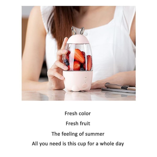 Bärbar Elektrisk Juicer Blender Juicer Rosa