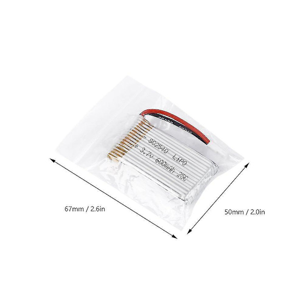 3.7V 600mAh 25C Lipo-akku 802540 Molex
