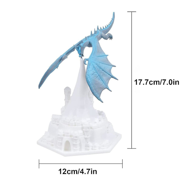 3D-tryckt Eldandande Draken LED Nattlampa