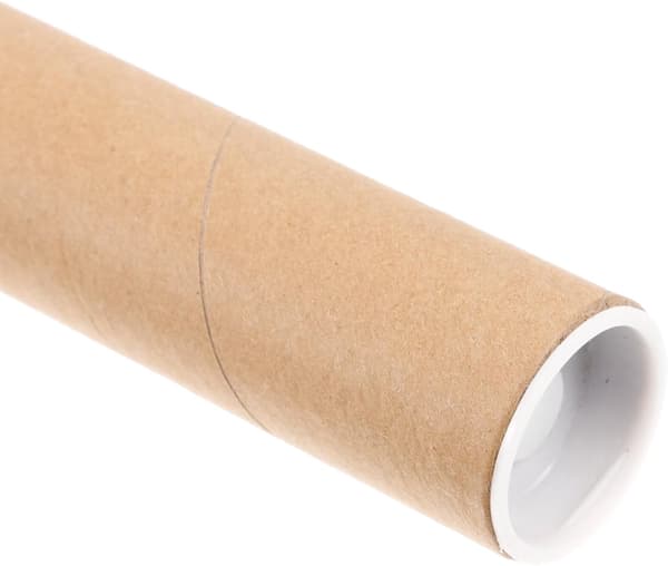 Kraft Poströrslock 3 cm innerdiameter 2 mm tjock 50x10 cm runt pappersaffischrör