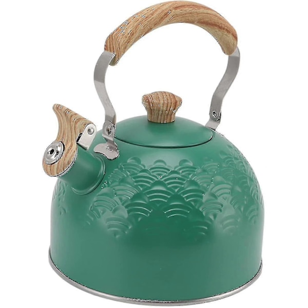 Kettle 2.5l Stainless Steel Whistling Kettle For Induction And Gas Wood Stove E