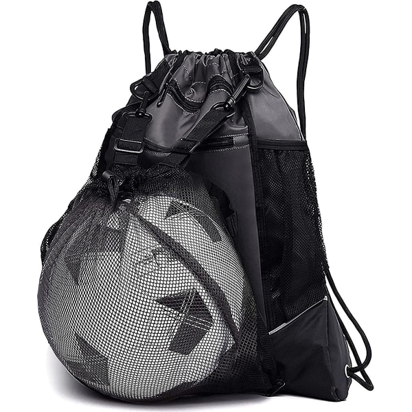 Drawstring Soccer Bag For Boys, Foldable Basketball Backpack Gym Bag Sackpack Sports Sack