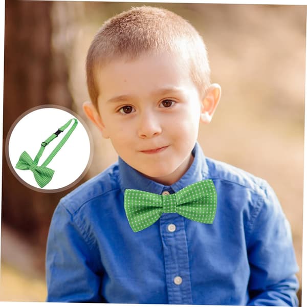 Patrick's Day Justerbar Butterfly til Bløde Forbundne Hals-Butterfly til Drenge og Festtilbehør til Helligdagsfester