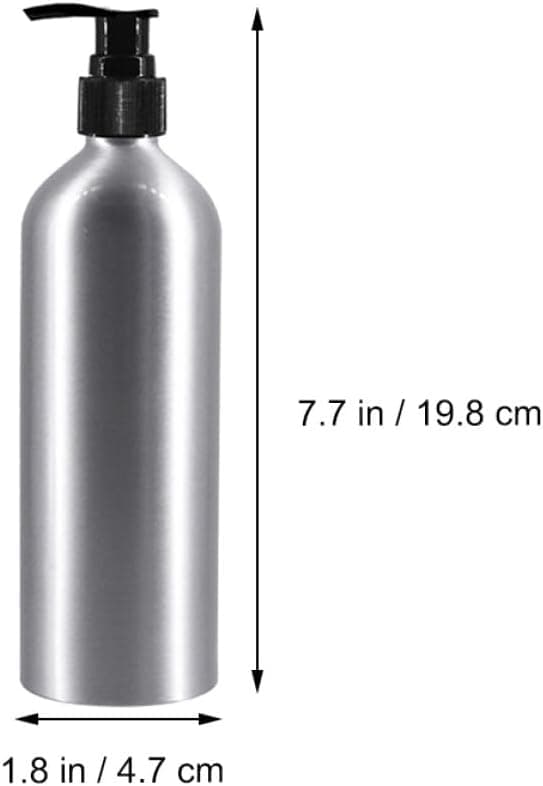 4st Press Lotion Underflaskor Flaska med Pump 250ml Aluminium Påfyllningsbar Spiral