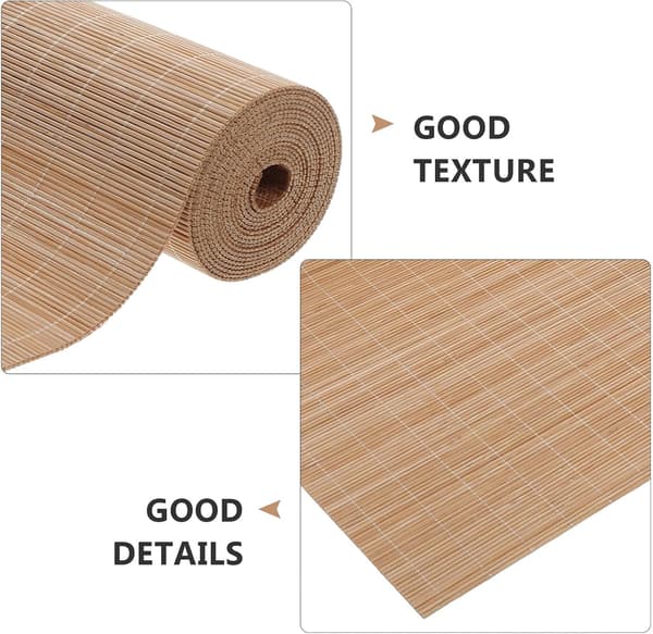 Bordslöpare i bambu 30 cm bred Naturmaterial i bambu Khakifärgad Klippbar Slät