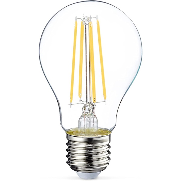 Set med 6 LED-lampor Edison-sockel A60/E27 (6W) Transparent glödtråd Icke-dimmbar intensitet