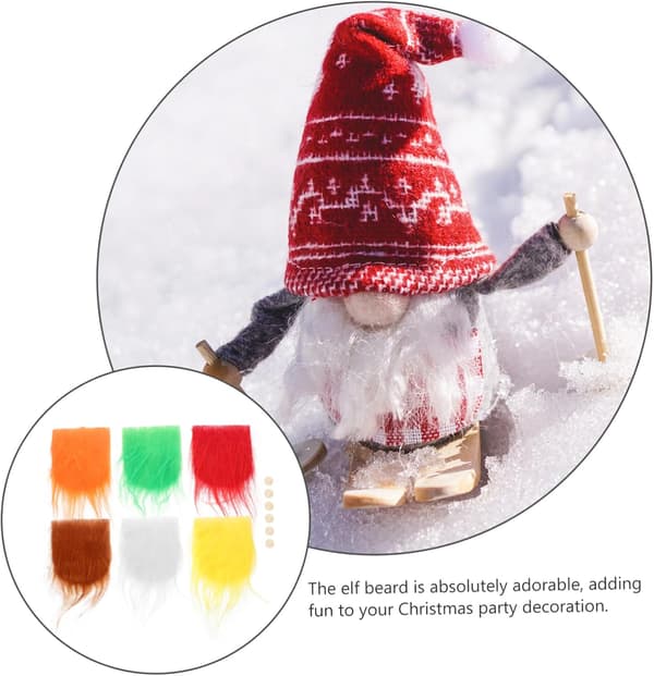 DIY Nissebart til Nissehåndverk Inkluderer og Kuler til Juledekorasjon