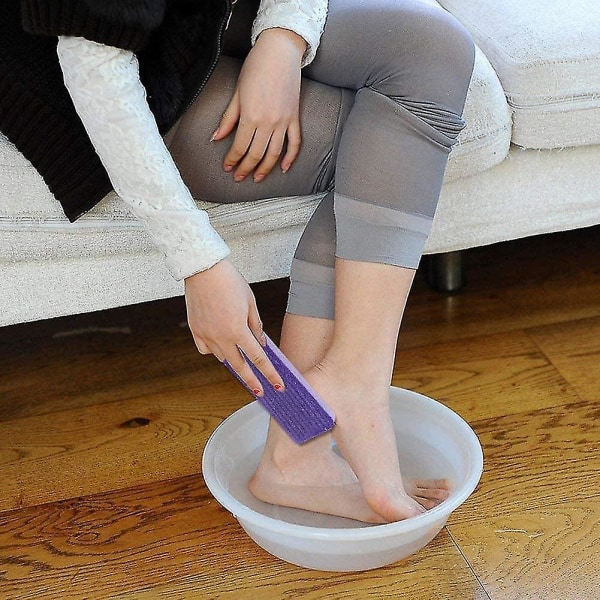 Foot Exfoliator Pedicure Tool Remover Scrubber Skin Cleaner (2kpl, violetti)
