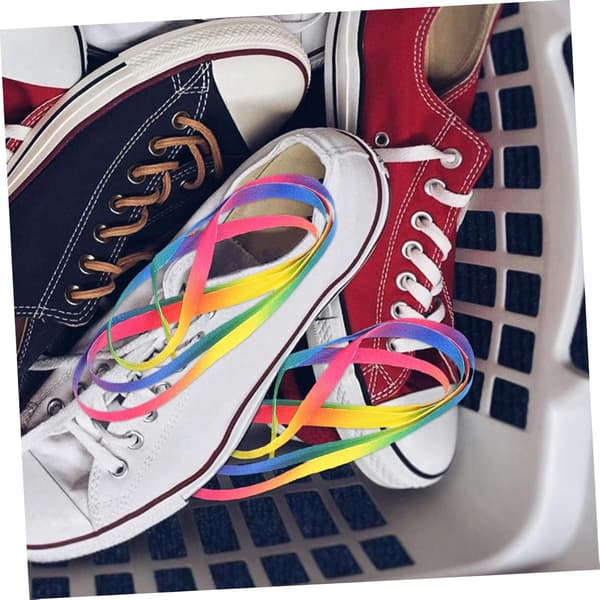 10 par regnbue snørebånd lange polyester snørebånd til sneakers sko regnbue gradient snørebånd