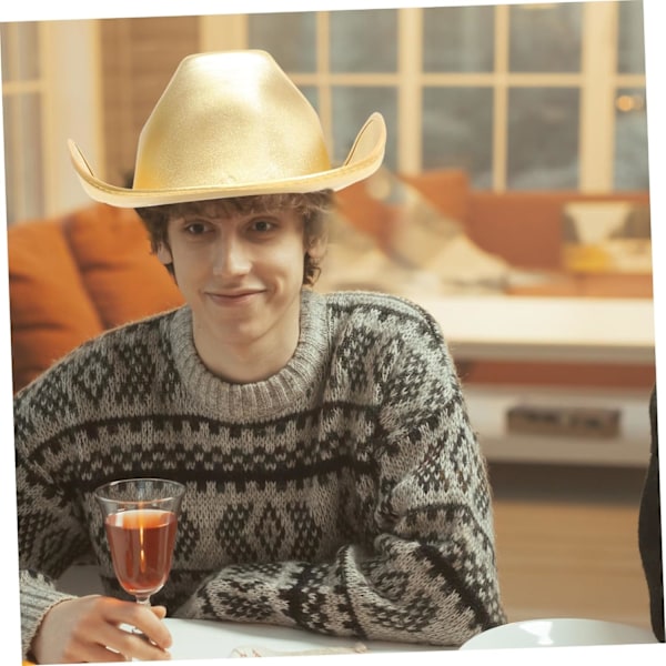 Eva Cowboyhatt Herrhatt för Män Hooey Hattar för Män Justerbar Hatt Gyllene