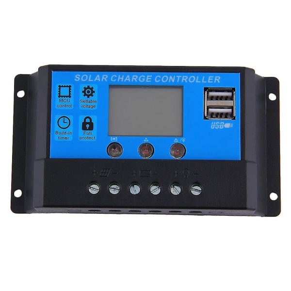 20A 12/24V Auto Switch Solar Charge Controller 2 USB -portar