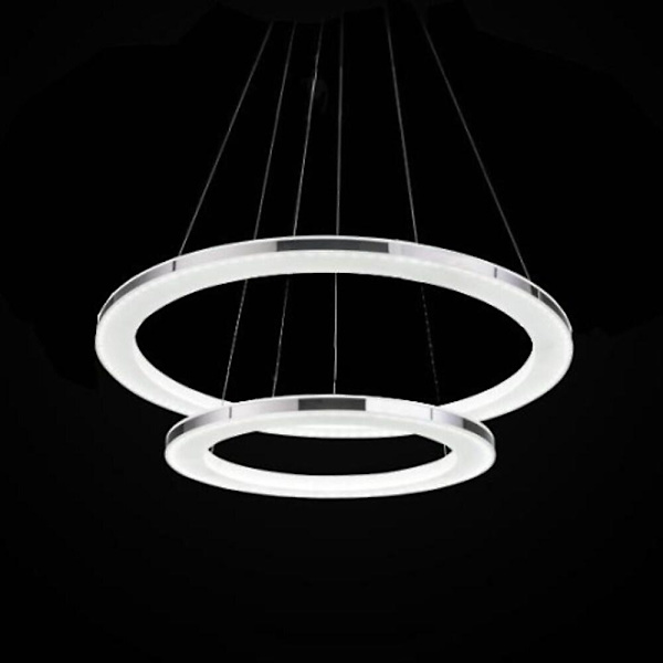 1-lys 40 cm LED Hengelampe Metall Akryl Sirkel Moderne