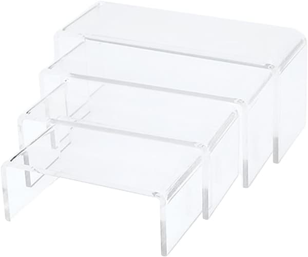 4st U-formad akryl displayställ Transparent skrivbordsorganisatör