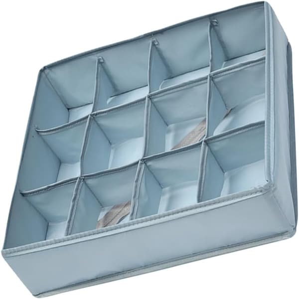Strumpor Förvaringsbehållare 12 Fack Vikbar Polyester Lättvikts Multifunktionell Organizer