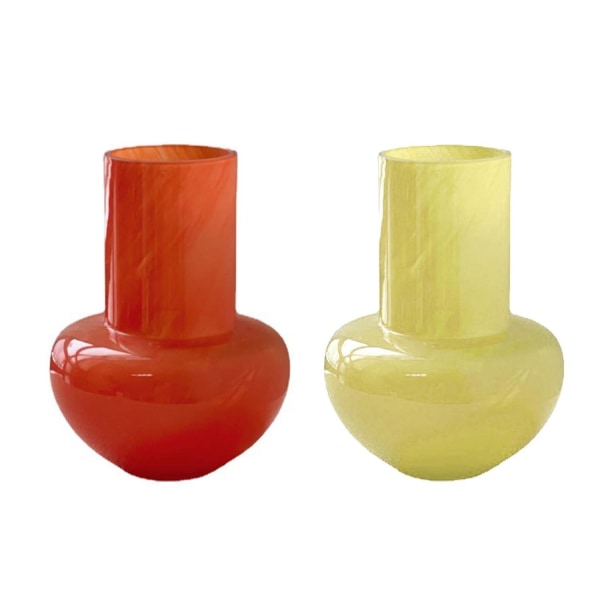 Unike Peach Heart Glass Vase Nordic Hydroponics Vaser