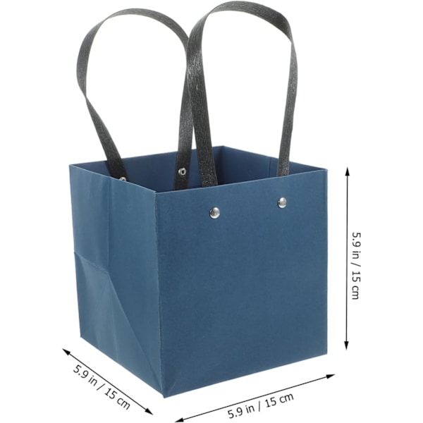 10 stk. solide papirposer med håndtak for shopping, pakking, innpakning, teoppbevaring og takeaway