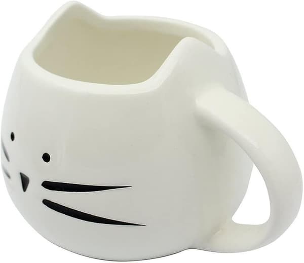 Söt Katt Keramikmugg Par Koppar Porslinsmugg För Kaffe/Te/Espresso/Mjölk/Vatten (Vit)