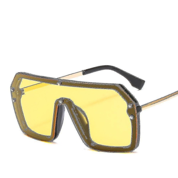 Solbriller Trendy F Letter Solbriller i ett stykke linse for menn og kvinner Mote Personlige solbriller Engros