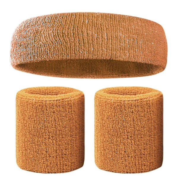 Svettbandsset Färgglada Hårband Armband Elastiskt Atletiskt Svettabsorberande Svettbandsset För