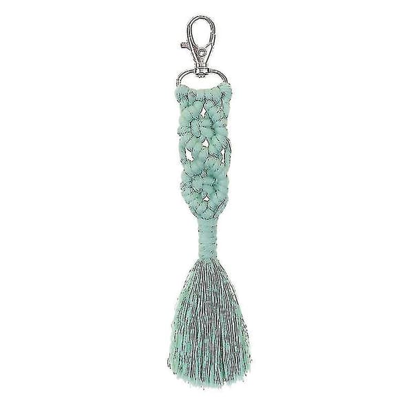 Tassel Nøgleringe til Kvinder Nøgleholder Nøglering Makrame Taske Charm Bilhæng