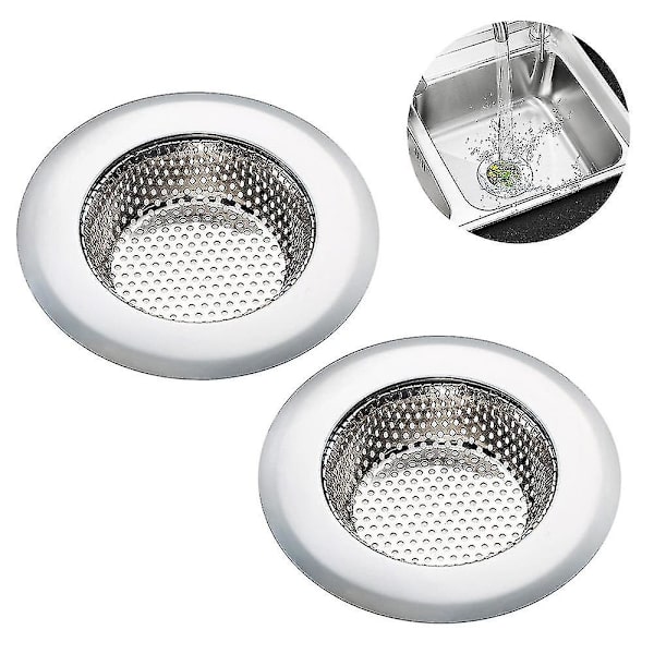 2 stk Køkkenvask Si Basket Rustfrit Stål Vask Aftapning Filter Køkkenredskaber Og Gadgets Vask Filter-hyj Small
