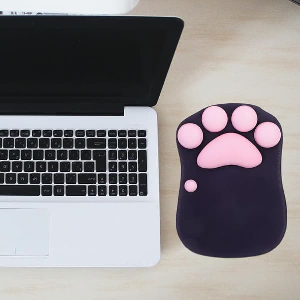 Musematte med kattepote, søt Kawaii-dekor for spillbordtilbehør, håndleddsstøtte