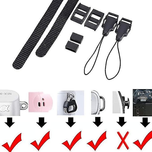Justerbar axel- och nackrem för kamera med adapter
