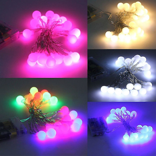 Batteridrivna LED-ljusslingor 2,3m 50LED Batteridrivna Boll