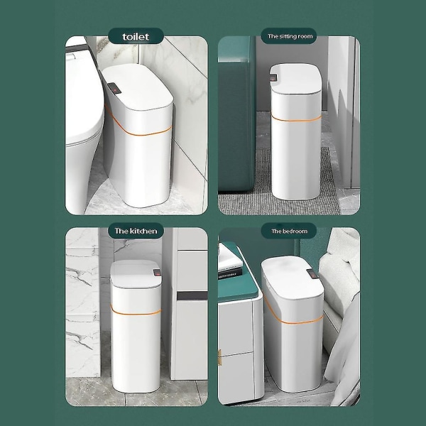 13l Smart Sensor Automatisk Skraldespand Hjem Inductions Skraldespand Toilet Vandafvisende Smal Søm Senso