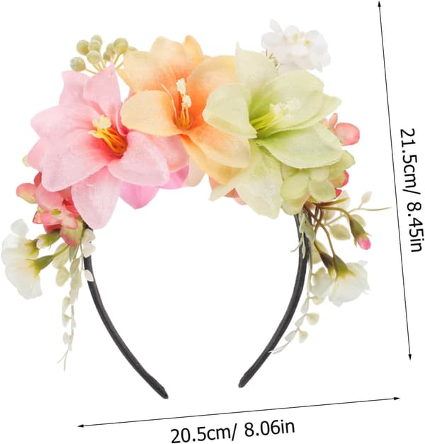 Blomsterhårbånd Liljeblomst Hårbånd av Elegant Stoffhodeplagg for Kvinner