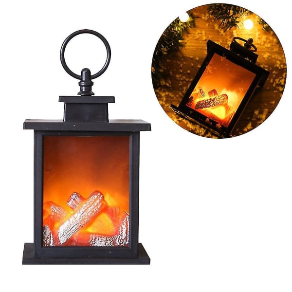 LED Flamme Lantern Lamper Peis Effekt Lys Hagedekor