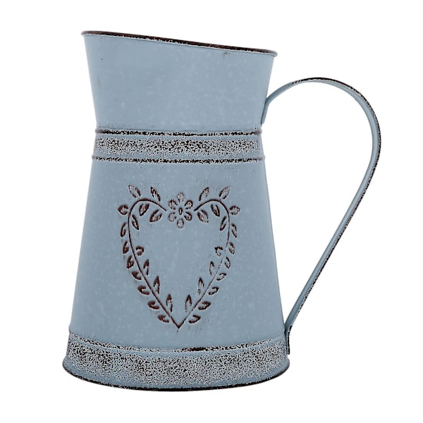 Vintage Blomster Vase Rustik Galvaniseret Vase Dekorativ Blomster Vase Blomsterarrangement Vase
