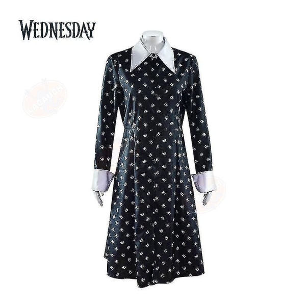 Onsdag Addams The Addams Nevermore Costume Uniform Suit Set Kvinneklær XXL Style 10