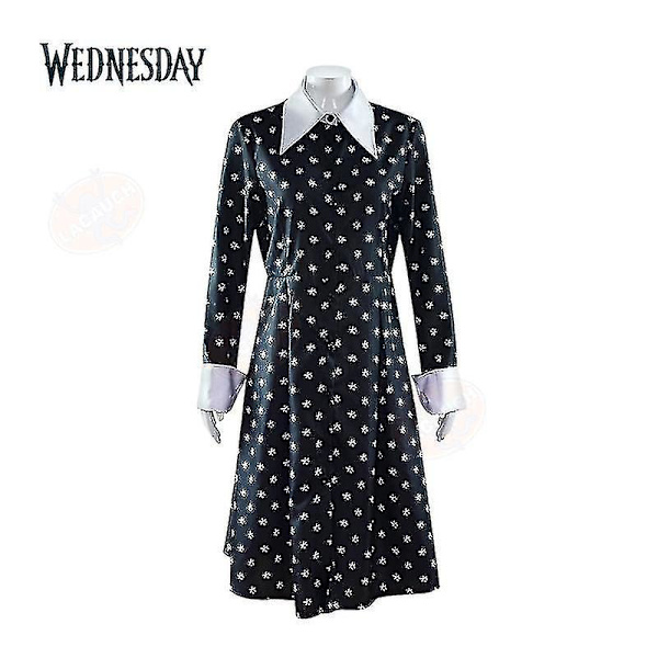 Wednesday Addams The Addams Family Nevermore Kostyme Uniform Dresssett Kvinneklær XXL Style 10