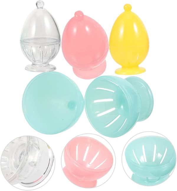 4 stk. Beauty Egg Opbevaringsboks Makeup Svampeboks Makeup Tilbehør Organizer