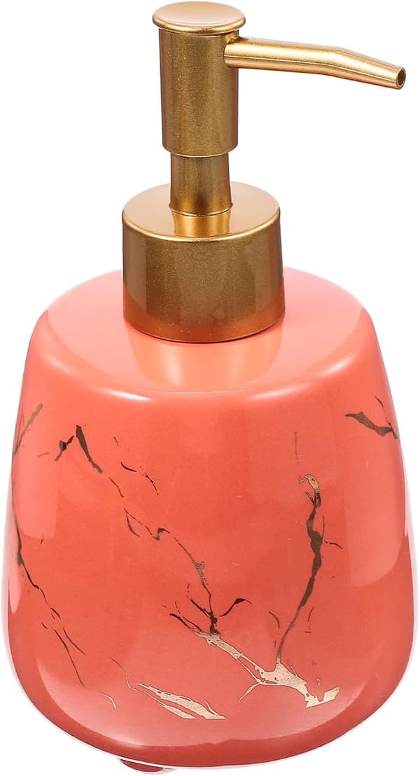 Keramisk såpedispenserflaske 300 ml med rustfri pumpe, bærbar design