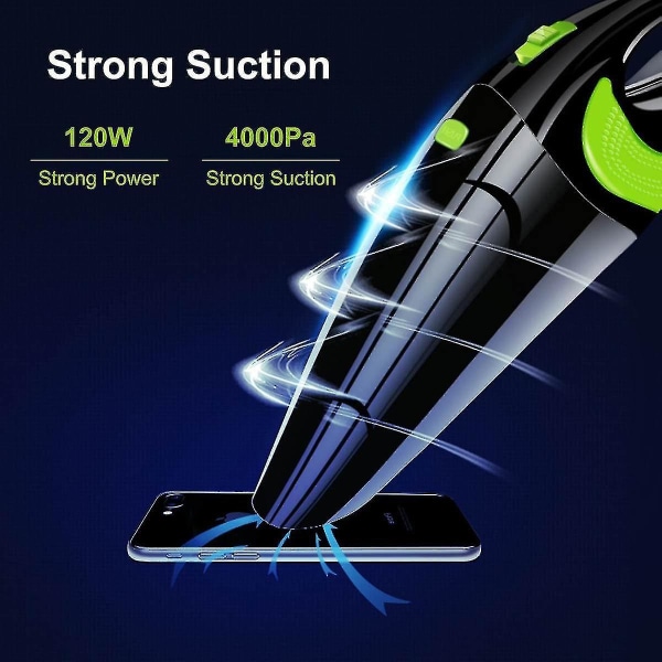 6500pa 120w Håndholdt Støvsuger Ledningsfri USB-Oplader
