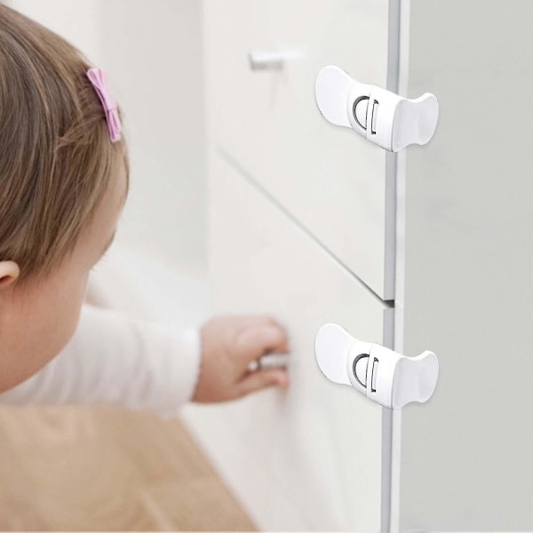 Skuffe Lås Børns Klemme Skabsdørslås Lås Toilettet Og Køleskabet Baby Sikkerhed Beskyttelsesartikler Beskyttelseslås