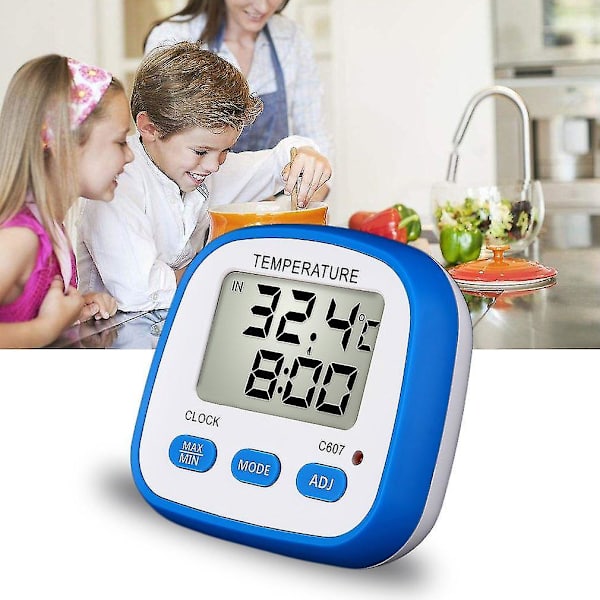 Digital Termometer med LED-lampa, Högsta/Lägsta Temperaturalarm